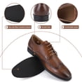 thumbnail image 4 of Oyang Men's Dress Shoes, Oxford Shoes, Leather Stylish Lace-up Wingtip Brogues, Business Casual Formal Derby Shoes, 4 of 9