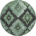 thumbnail image 2 of Addison Rugs Mayfield Premium Machine Washable Transitional Aztec Green Round Rug, 8' x 8', 2 of 6