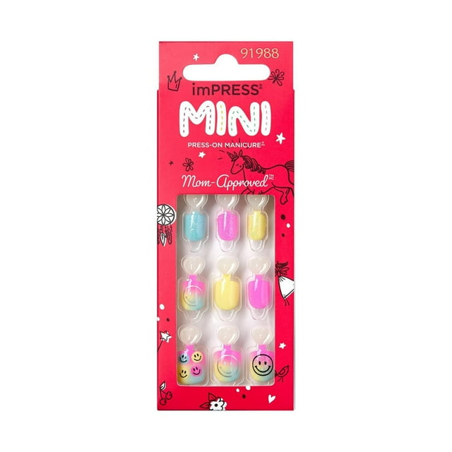 imPRESS Mini Press-On Nails, Handshake, Kids, Squoval Shape