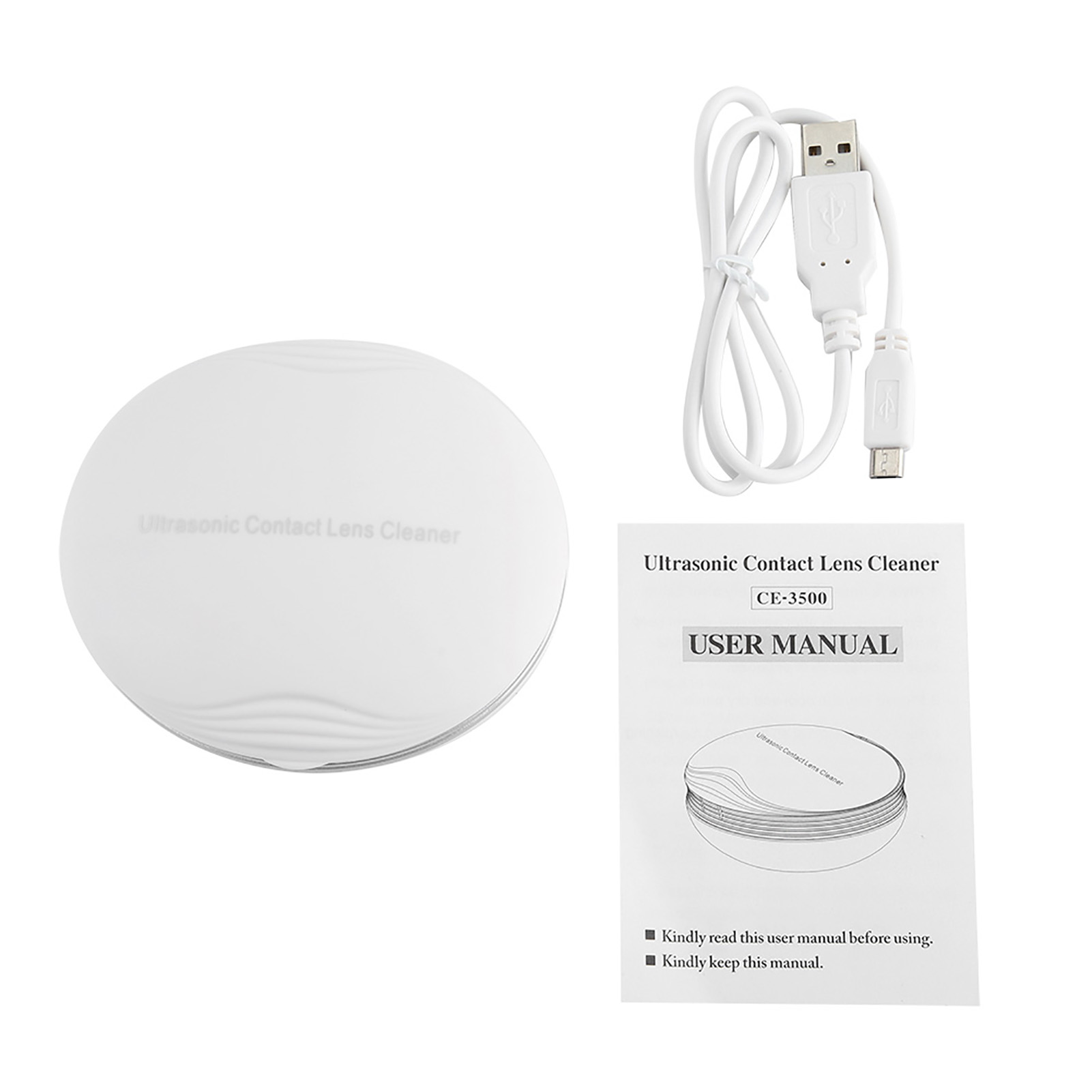 Usb Contact Lens Cleaner, Ce3500 No Harm 58Khz Contact Lens Cleaner, 2