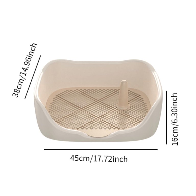 PRZL Dog Toilet, Mesh Grids Pet Training Toilet, Indoor Indoor Potty Tray, Cleaning Tool Mesh Grids Toilet Red Medium