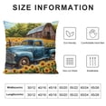 thumbnail image 6 of Nawypu Spring Throw Pillow Covers House Wooden Truck Cottage Sunflower Garden Jungle Plants Yellow Decorative for Bed Adult Sofa Dorm Living Zippered Throw Pillow Covers Pack of 2 White, 6 of 6