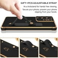thumbnail image 5 of Samsung Galaxy S21 Ultra Case, Galaxy S21 Ultra Phone Case Love Heart Cute Case with Wristband Kickstand Holder Soft TPU Plating Bumper Protective Galaxy S21 Ultra Case for Girls Women, Black, 5 of 16