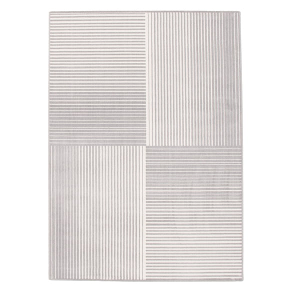 Ambiance Tapis en Polypropylène Blanc/gris 5 Pieds0 Pouces x 7 Pieds3 Pouces
