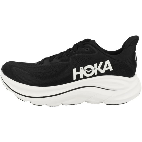 Hoka Women's Clifton 10 Sneaker, Black/White, 9.5