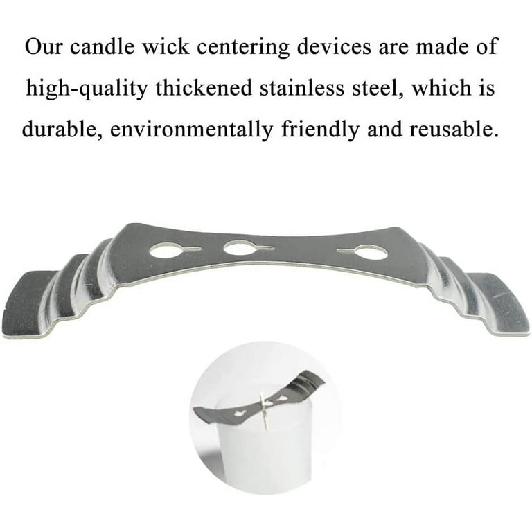 Metal Candle Wick Holders Candle Wick Centering Devices Silver Stainless  Steel Candle Wick Holder for Candle Making Supply - AliExpress