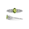 thumbnail image 5 of 3/5 Carat (Ctw) Oval Cut Peridot Heart Promise Ring in Sterling Silver for Women, 5 of 6
