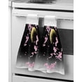 thumbnail image 2 of Towel Hand Microfiber Towel Wipe Rag Lazy Towel Kitchen Absorbent Household Towel Hand Butterfly Bouquet Flowers, 2 of 7