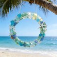thumbnail image 5 of Handmade Sea Glass Windchime Outdoor Beach Gifts Round Hanging Mobile Wind Chime Garden with Polished Sea Glass for Home Decor, 5 of 9