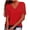 Red, variant on Giftesty Spring ! Women Casual Solid Short Sleeve V-Neck Lace Stitching Pullover Blouse T-shirt Tops
