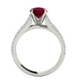 thumbnail image 4 of Mauli Jewels Engagement Rings for Women 1.20 Carat Halo Unique Design Created Ruby And Diamond Engagement Ring Crafted 4-prong 14k Solid White Gold, 4 of 7