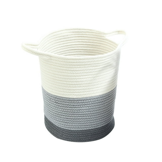 Cotton Rope Laundry Hamper Woven Collapsible Laundry Basket