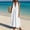 White, variant on Asgosdo Dresses for Women Halter V Neck Sleeveless Pleated Solid Color Loose Fit Casual Beach Vacation Maxi Dress