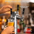 thumbnail image 3 of VEVOR Triple Taps Draft Beer Tower Dispenser, Stainless Steel Keg Beer Tower, Kegerator Tower Kit with Pre-Assembled Tubing and Self-Closing Faucet Shanks for Party, Bar, Pub, Restaurant, 3 of 9