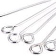 thumbnail image 2 of 200pcs Brass Eye Pin Cadmium Free & Lead Free Silver 30x0.7mm Hole: 2mm Brass, 2 of 4