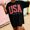 Black, variant on Preppy Oversized USA Cotton T-Shirt, Trendy Aesthetic Patriotic 4th of July Independence Day Tee