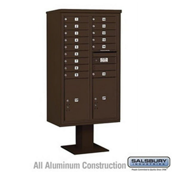 Salsbury Industries S-64362BL-A 3 Wide Assembled See Through Metal Locker with Four Tier, Blue - 6 ft. x 12 in.
