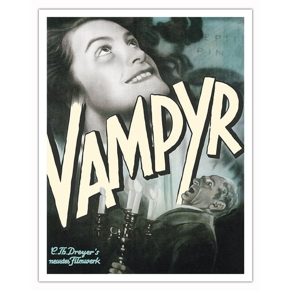 Vampyr - Directed by Carl Theodor Dreyer - Vintage German Movie Poster c.1932 - Fine Art Matte Paper Print (Unframed) 11x14in