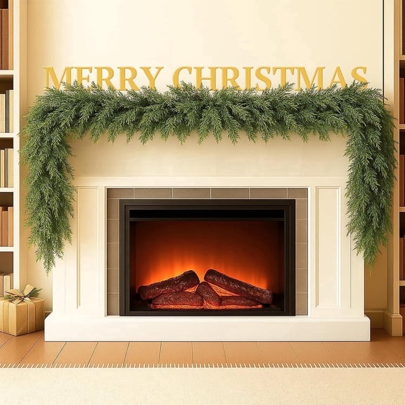 6 ft Artificial Norfolk Pine Garland,Real Touch Christmas Greenery Garland Suitable for Table
