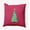 Holiday Pink, variant on 16" x 16" Simply Daisy Cartoon Christmas Tree Polyester Accent Pillow, Forest Green (1 Count)