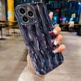 thumbnail image 3 of Water Ripple Pattern Case for iPhone 14 Pro Max Soft TPU Shockproof Camera Protective Back Cover for Women Girl Curly Wave Frame Phone Case for iPhone 14 Pro Max 6.7 Inch Light Blue, 3 of 13