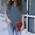 thumbnail image 3 of Summer Savings Clearance Summer Tops for Women 2024 Chiffon Work Blouses For Women Short Sleeve T Shirts Going Out Tops Elegant Trendy Casual Summer Clothes With Designs, 3 of 7