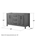 thumbnail image 7 of Wyndham Collection WCV252560DEBCXSXXMXX Daria 59" Double Free Standing Vanity Cabinet Only, 7 of 7