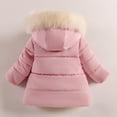thumbnail image 4 of Fmbrln Toddler Girls Winter Thicken Fleece Lined Hooded Jackets Long Sleeve Zip-Up Quilted Coat Fashion Cute Jackets Winter Warm Coat, Sizes 2-5Y, 4 of 5