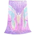 thumbnail image 2 of Vsdgher Purple Sparkling Butterfly Ultra-Soft Micro flannel Blanket Throw Blankets for Couch Sofa, Bed (4 sizes)-50"x40", 2 of 7