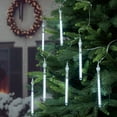 thumbnail image 2 of 10-Count Cool White LED Dripping Mini Icicle Christmas Lights on Transparent Wire, Holiday Time, 2 of 6