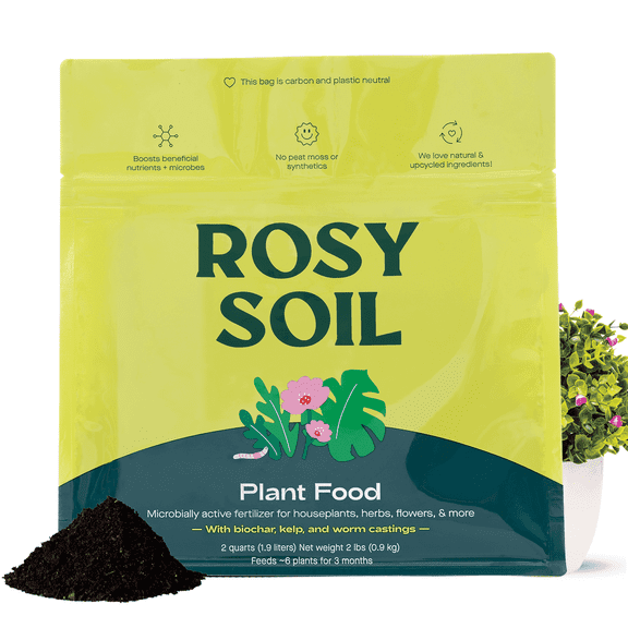 Rosy Soil Plant Food, All-Purpose Organic Nutrient-Rich Fertilizer - 2qt