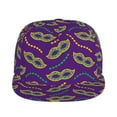 thumbnail image 2 of Haiem Carnival Masks and Beads Classic Snapback Cap Flat Bill Hat Baseball Cap Adjustable Size Cotton Dad Hat, 2 of 9