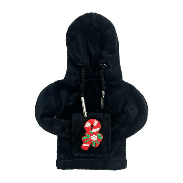 Funda para pomo de cambio de coche, antideslizante, con capucha, para Navidad Bastón de caramelo negro