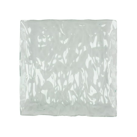 

ContemPlate 7.25 Clear Green Square Salad Plastic Plates 10ct.