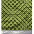 thumbnail image 1 of Soimoi Green Heavy Canvas Fabric Dots & Circle Geometric Print Fabric by the Yard 58 Inch Wide, 1 of 3