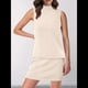 thumbnail image 4 of Conjuntos de Falda de 2 Piezas para Mujer, Conjuntos de Verano para Vacaciones en la Playa, Blusas de Cuello Alto, Falda de Tenis, Conjuntos de Estar por Casa. Beige Oscuro L, 4 of 9