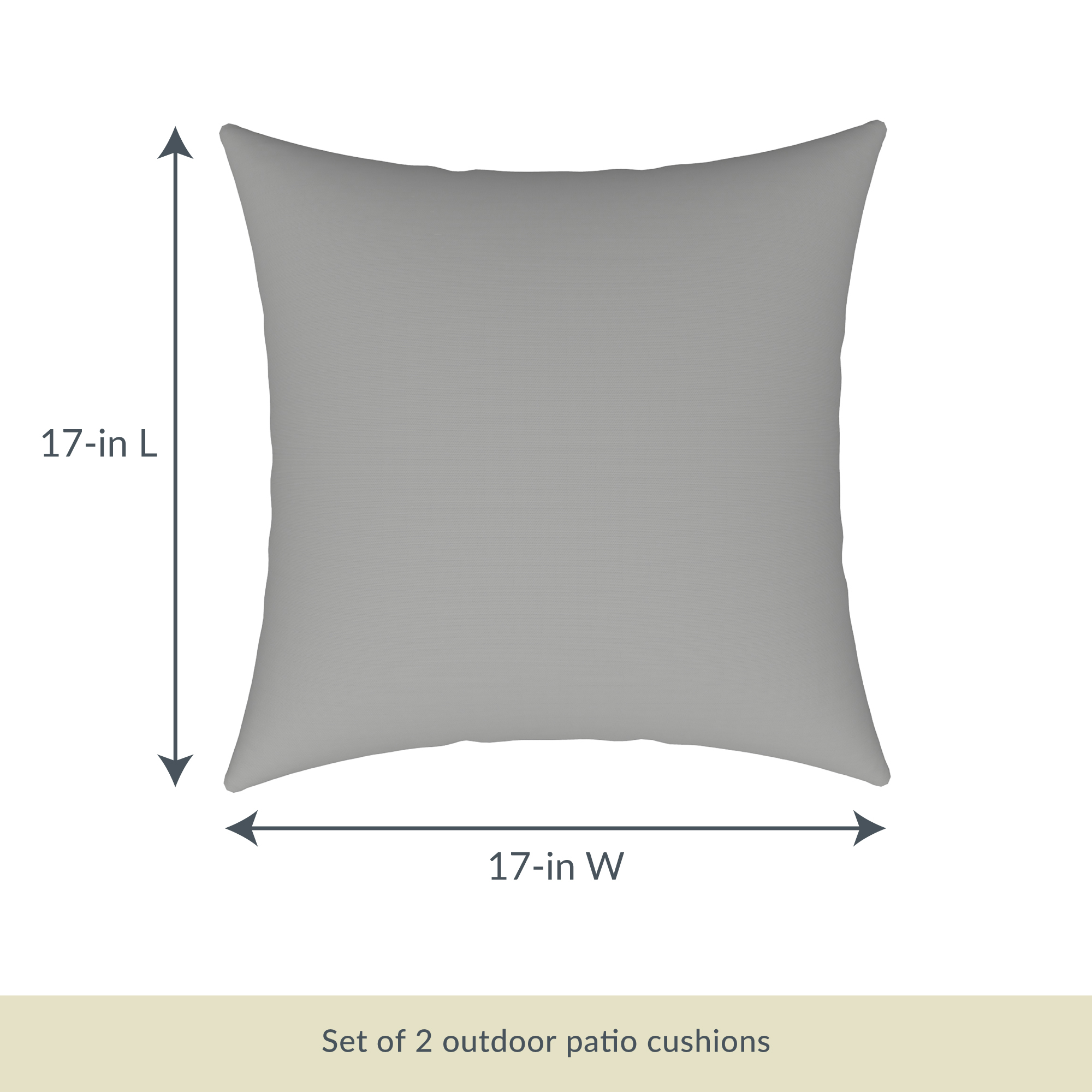 Island Retreat All-Weather Outdoor Throw Pillow - Slate Grey - Set of 2
