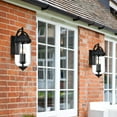 thumbnail image 5 of Melucee Exterior Waterproof Wall Lantern Light Fixtures, Black Outdoor Vanity Lights with Clear Glass Shade E12, 5 of 6
