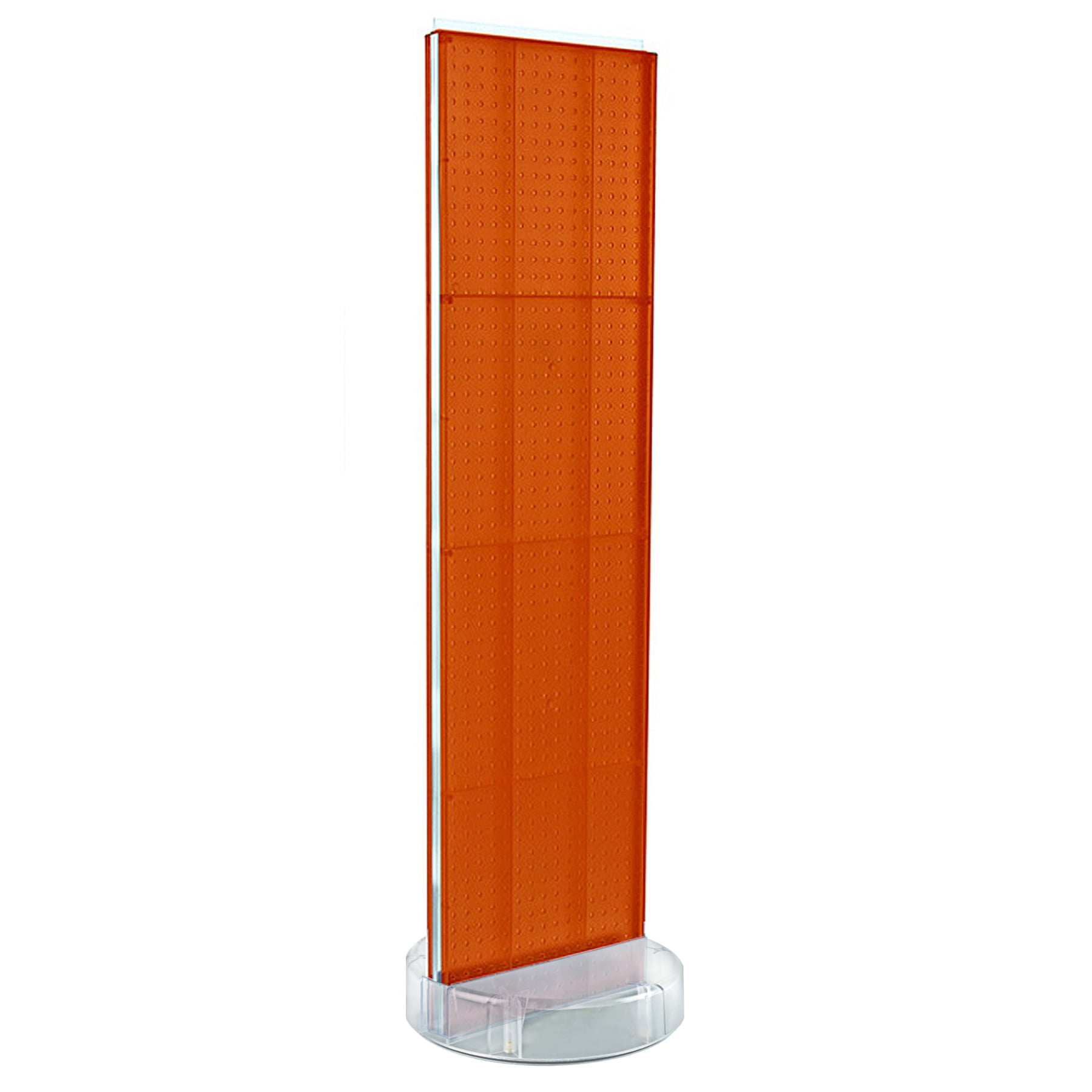 Azar Displays Orange TwoSided Pegboard Floor Display On a