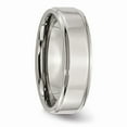 thumbnail image 4 of Titanium Ridged Edge 7mm Polished Band Size: 13; for Adults and Teens; for Women and Men, 4 of 6