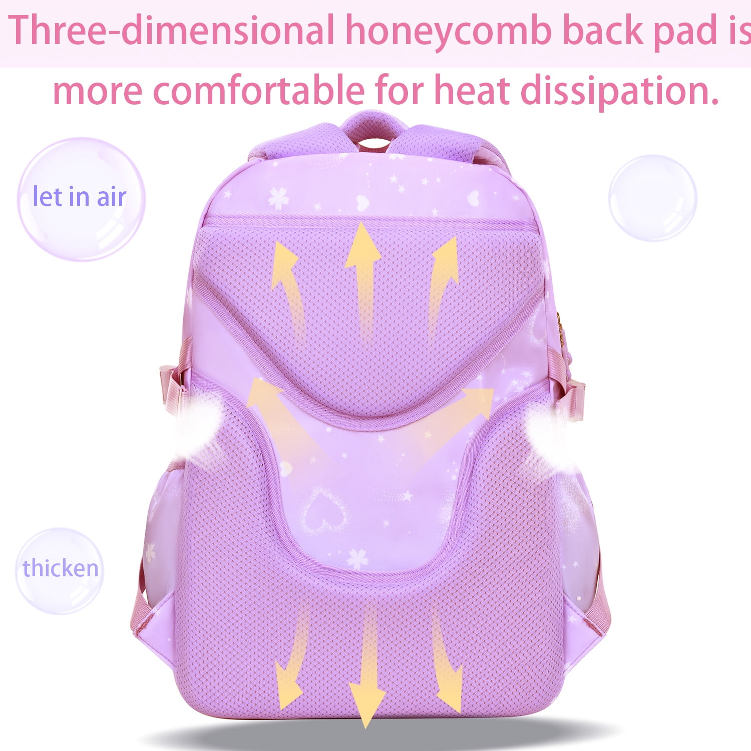 Gmdisc School Backpacks for Girls, Kids Lightweight Fashion School Bag Waterproof School Bookbags Gifts-Purple