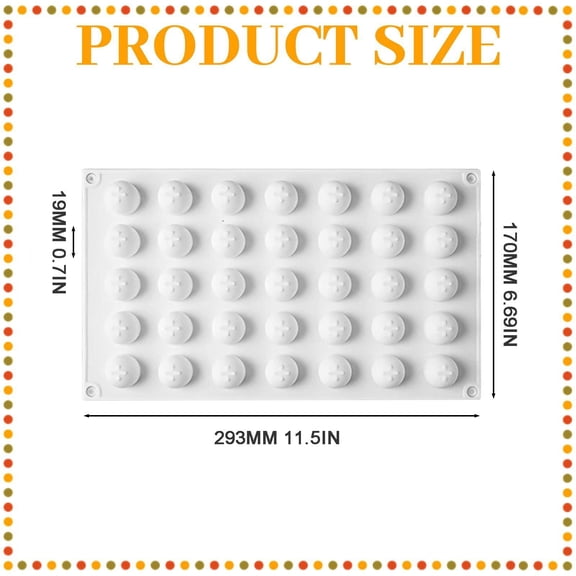 Clearance Under $1 Silicone Sphere Baking Mold 35 Cavities 0.9 Inch for Chocolates and Truffles