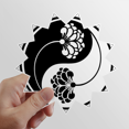 thumbnail image 1 of Culture Yin-yang Flower Sun Vinyl Sticker Luggage Graffiti Flower Decal, 1 of 3