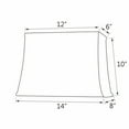 thumbnail image 6 of Aspen Creative Corporation 14'' Cotton Rectangular Lamp Shade, 6 of 6