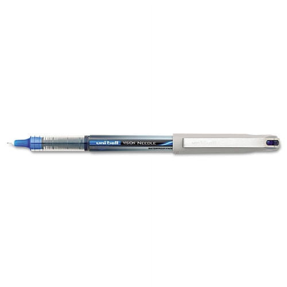 uni-ball Vision Needle Rollerball Pens Fine Pen Point - 0.7 mm Pen Point Size - Blue - 12 / Dozen