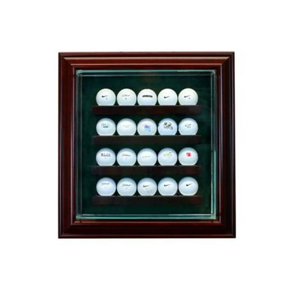 Perfect Cases PC-20GLFCB-C 20 Golf Ball Cabinet Style Display Case, Cherry