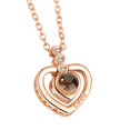 thumbnail image 1 of Collar De Corazón En 100 Idiomas I Love You Collar De Proyección Para Mujeres Niñas Regalos De San Valentín Cateissary AP006387-02, 1 of 6