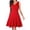 Red, variant on IROINNID Women's V-Neck A-Line Dress Summer Casual Sleeveless Sling Solid Mid-Length Dresses Loose Dress Knee-Length Dress