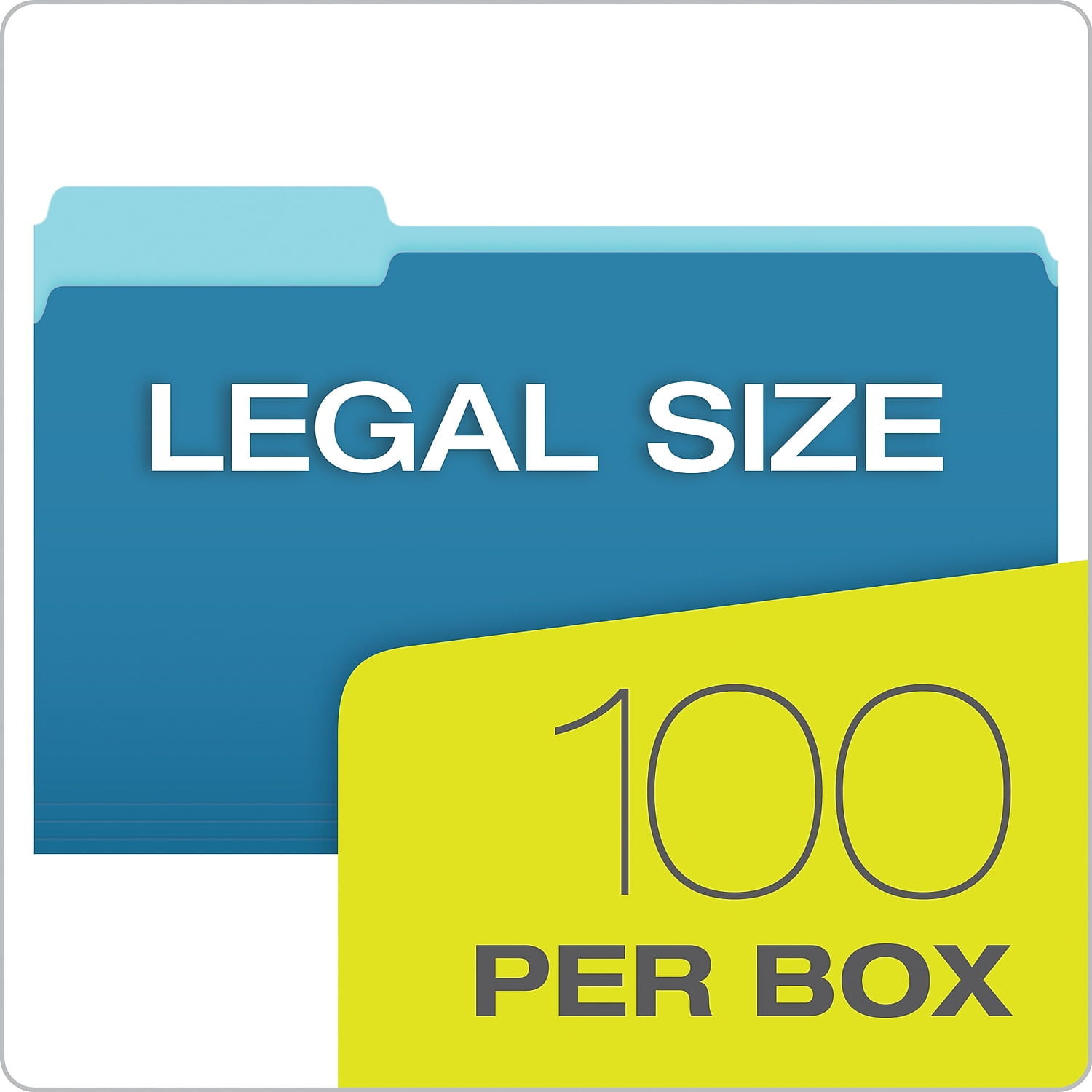 Pendaflex, PFX435013ASST, Legal Size Interior File Folders, 100 / Box, Assorted