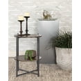 thumbnail image 2 of Axel Round Accent Table with Open Shelf Natural and Gunmetal, 2 of 7